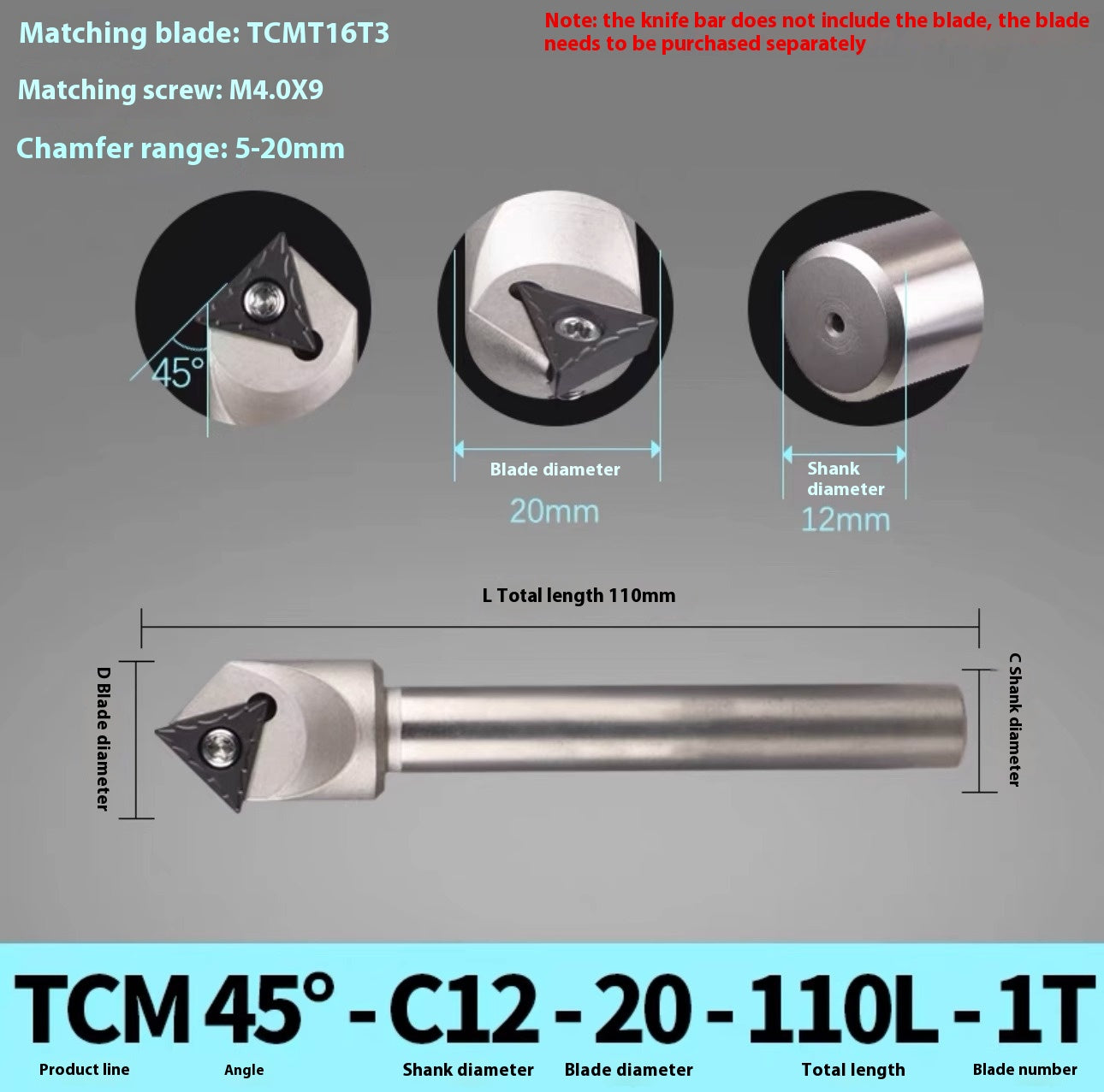 1144-Shedding type fixed-point chamfering cutter 30 degree 45 degree 60 degree chamfering cutter bar SSK/SSP/TCM/SSY/SSO/SSH Shandong Denso Pricision Tools Co.,Ltd.